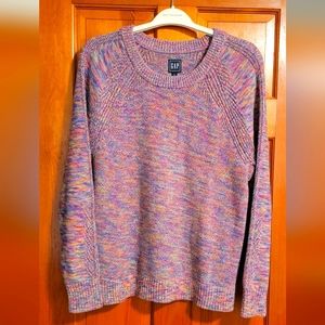 Gap Women's Pullover Variegated Rainbow Sweater L